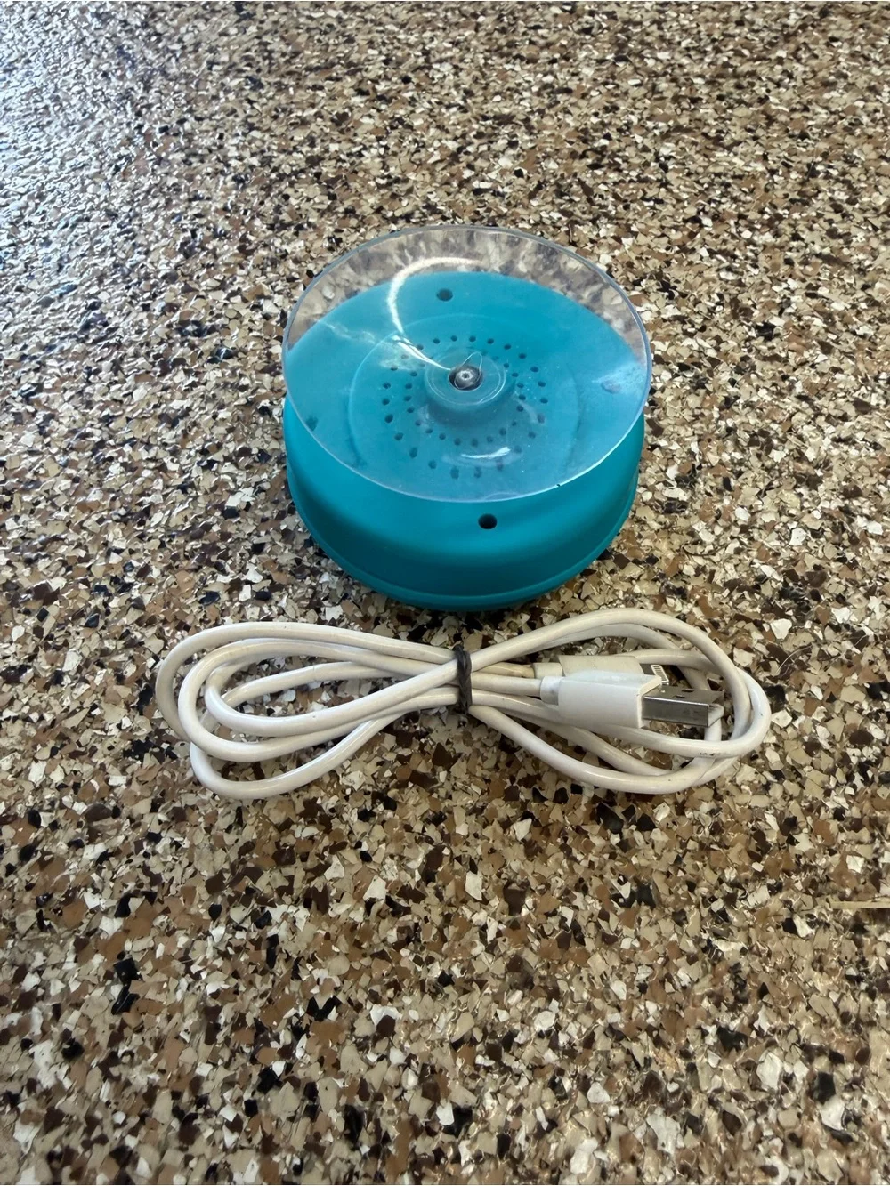 Wireless Teal Bluetooth Shower Speaker with USB Charging